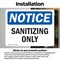 Signmission Sanitizing Only, 5 in W x Rectangle, Vinyl Decal OS-2PACK-NS-D-35-L-18241 - alternate 4